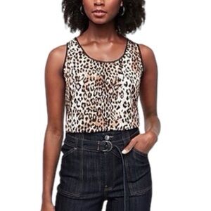Express Leopard Print Scoop Neck Tank Top Size Small